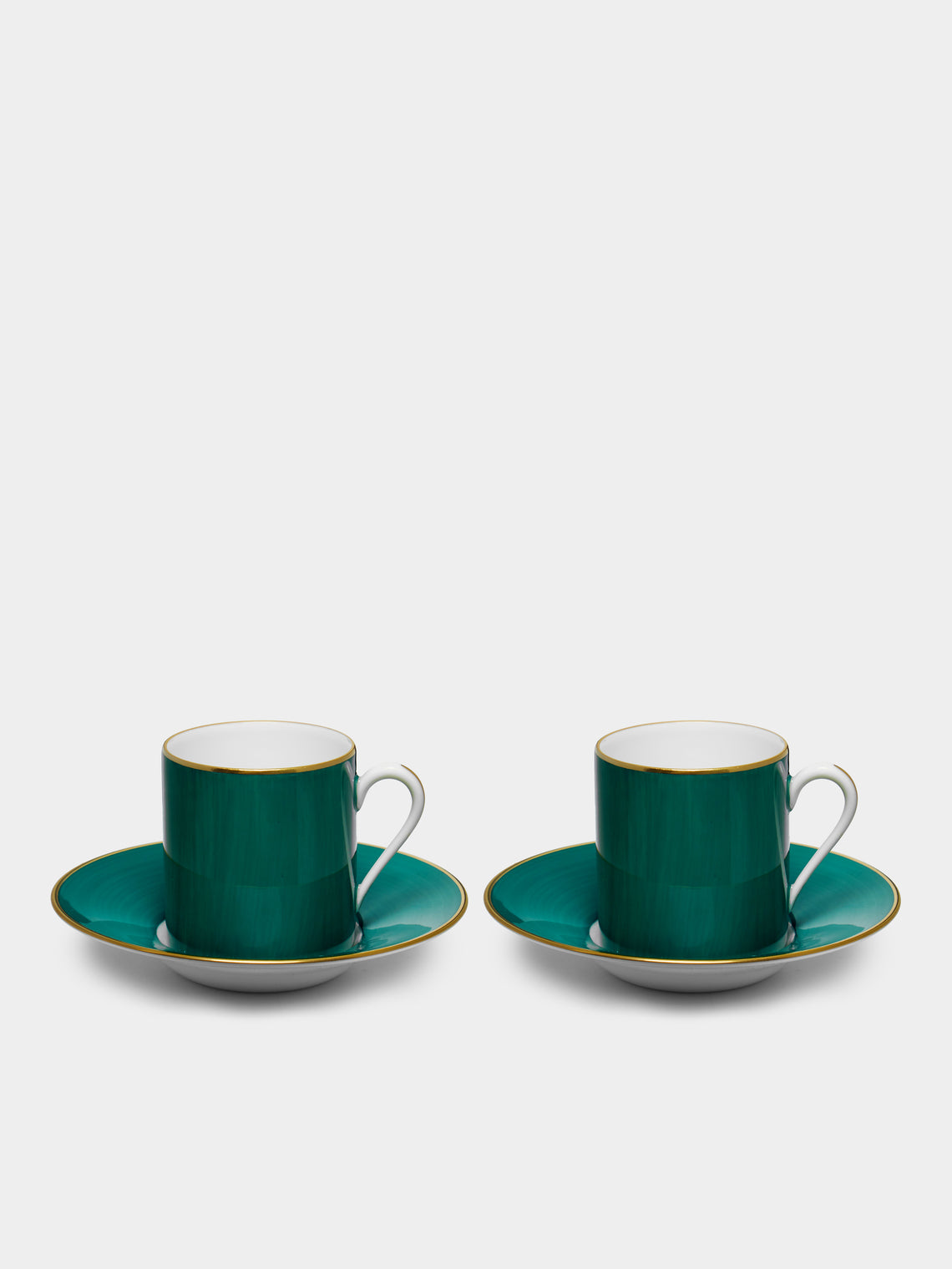 Robert Haviland & C. Parlon - Coco Hand-Painted Porcelain Coffee Cup and Saucer (Set of 2) - Green - ABASK 
