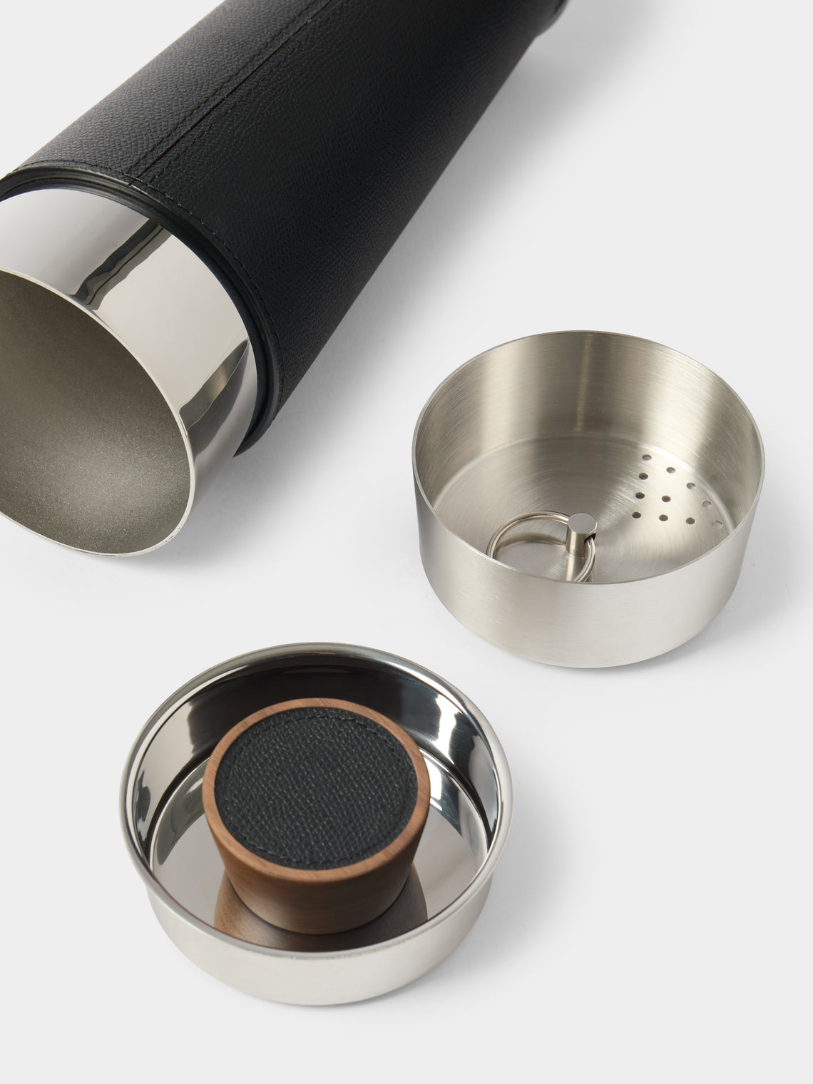 Giobagnara - Ocean Leather Cocktail Shaker - Black - ABASK
