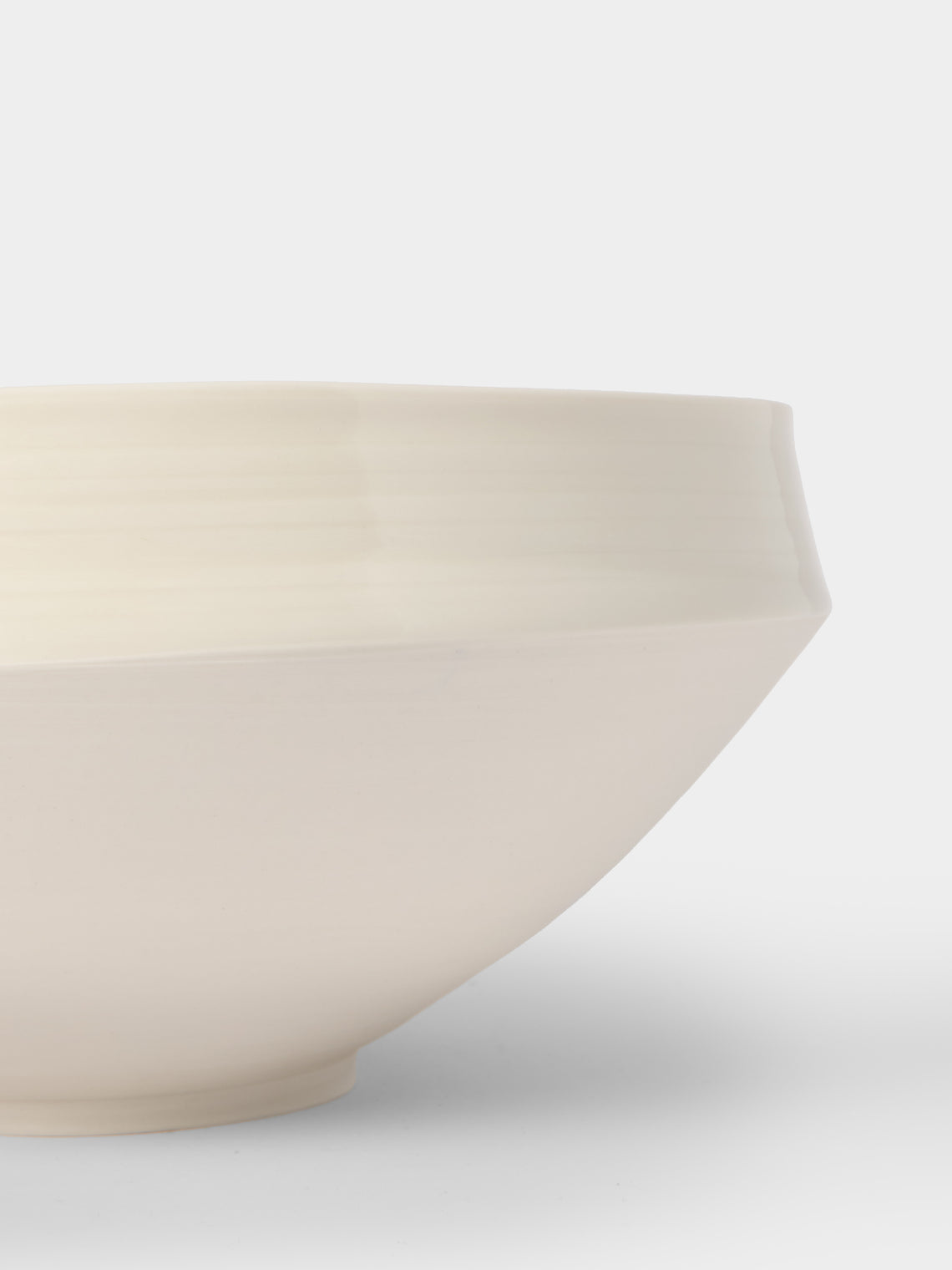 Johanne Coker - No. 9 Hand-Thrown Porcelain Bowl - White - ABASK
