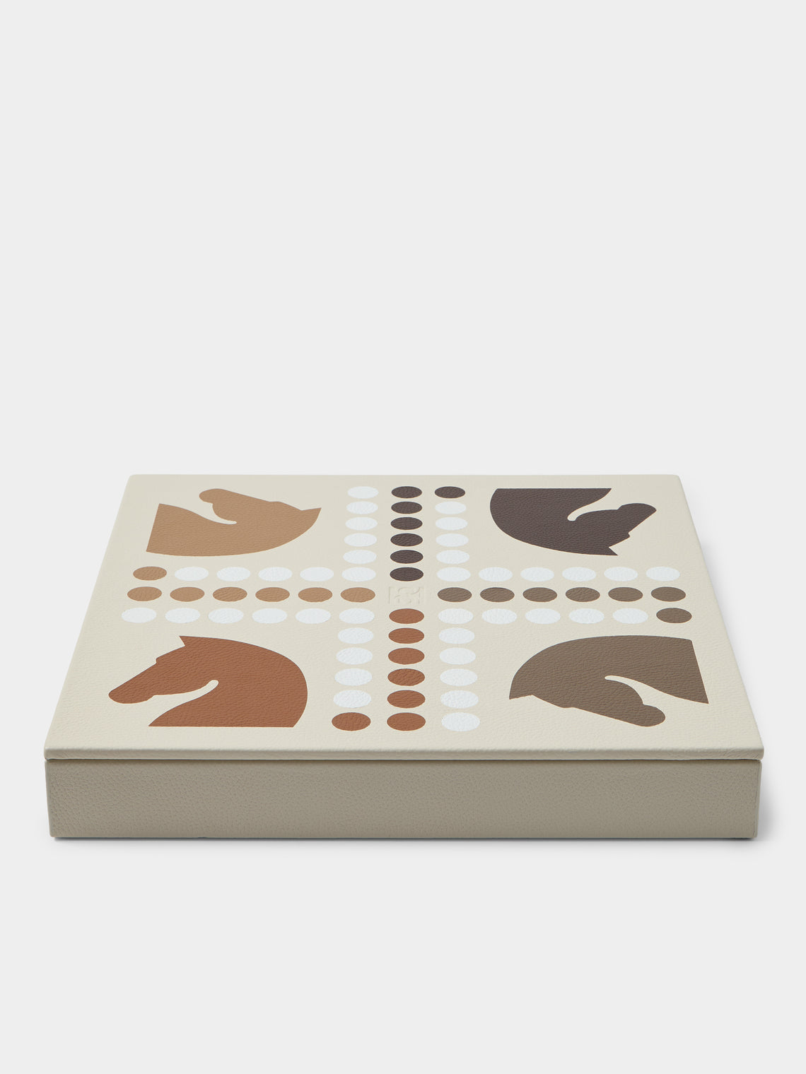 Hector Saxe - Leather Ludo Set - Cream - ABASK - 