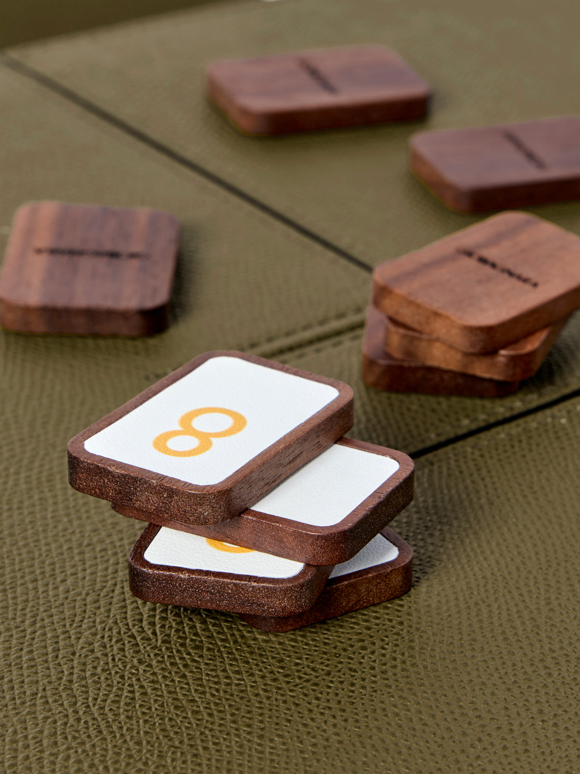 Giobagnara - Leather Rummikub Set - Green - ABASK