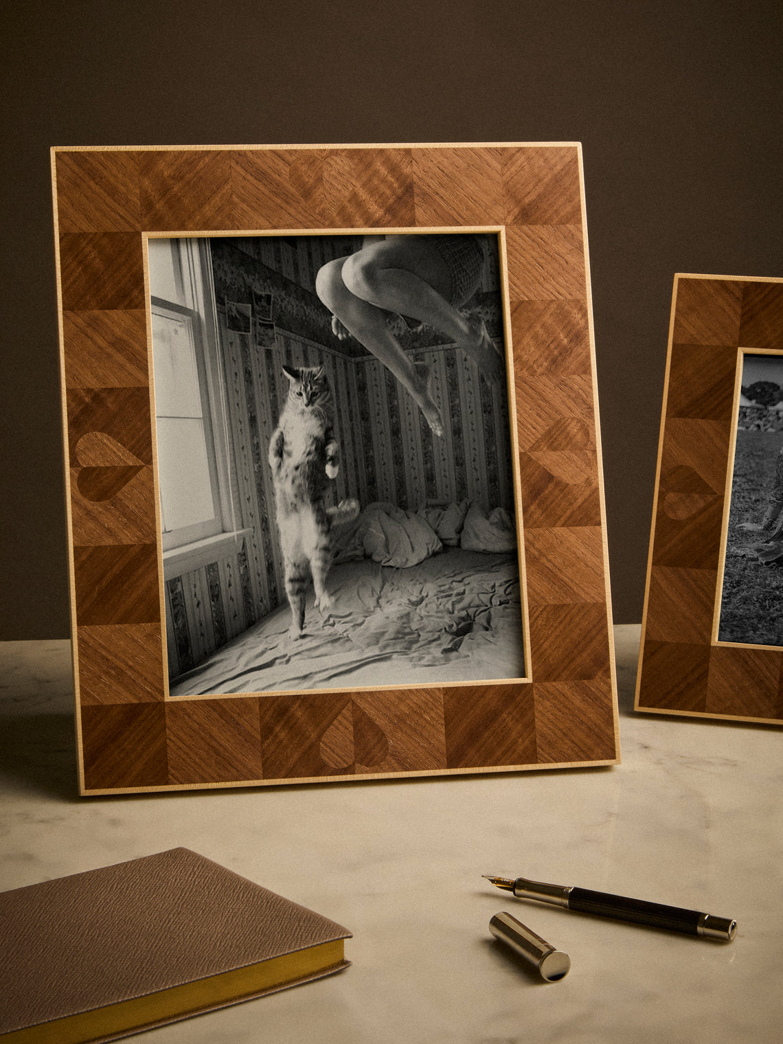 Linley - Henley Heart Walnut Photo Frame (8x10") - Brown - ABASK