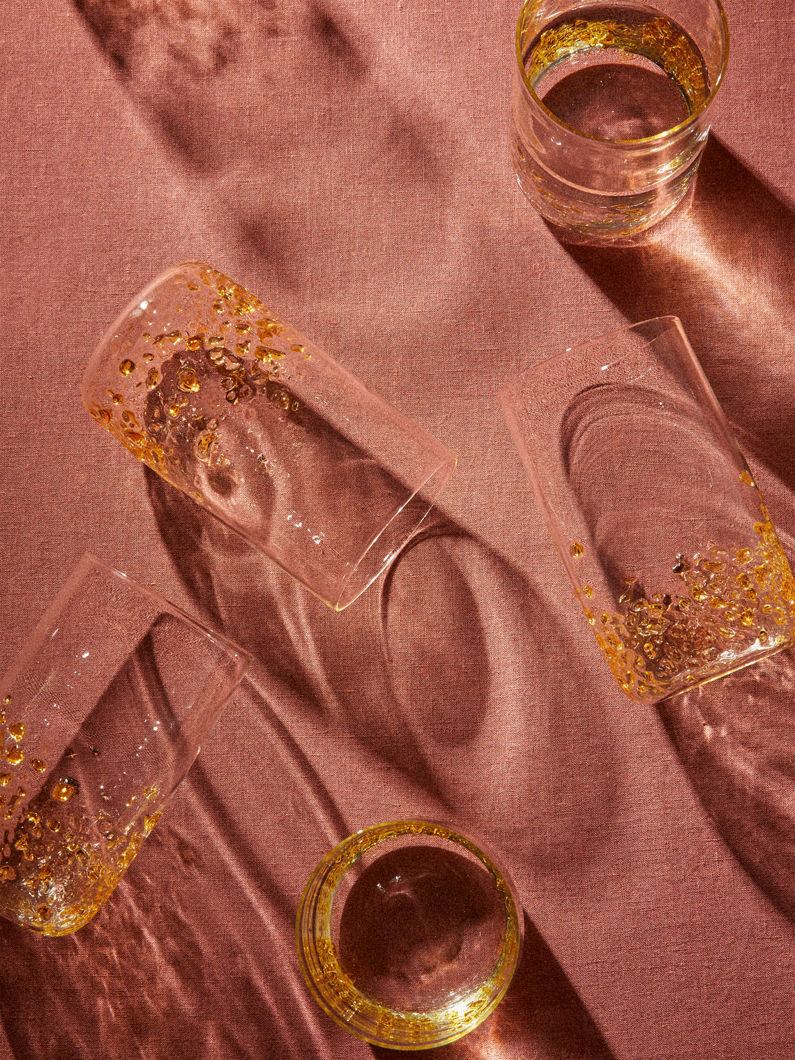 Alya Tannous - Fragments Hand-Blown Glass Highballs (Set of 6) - Clear - ABASK