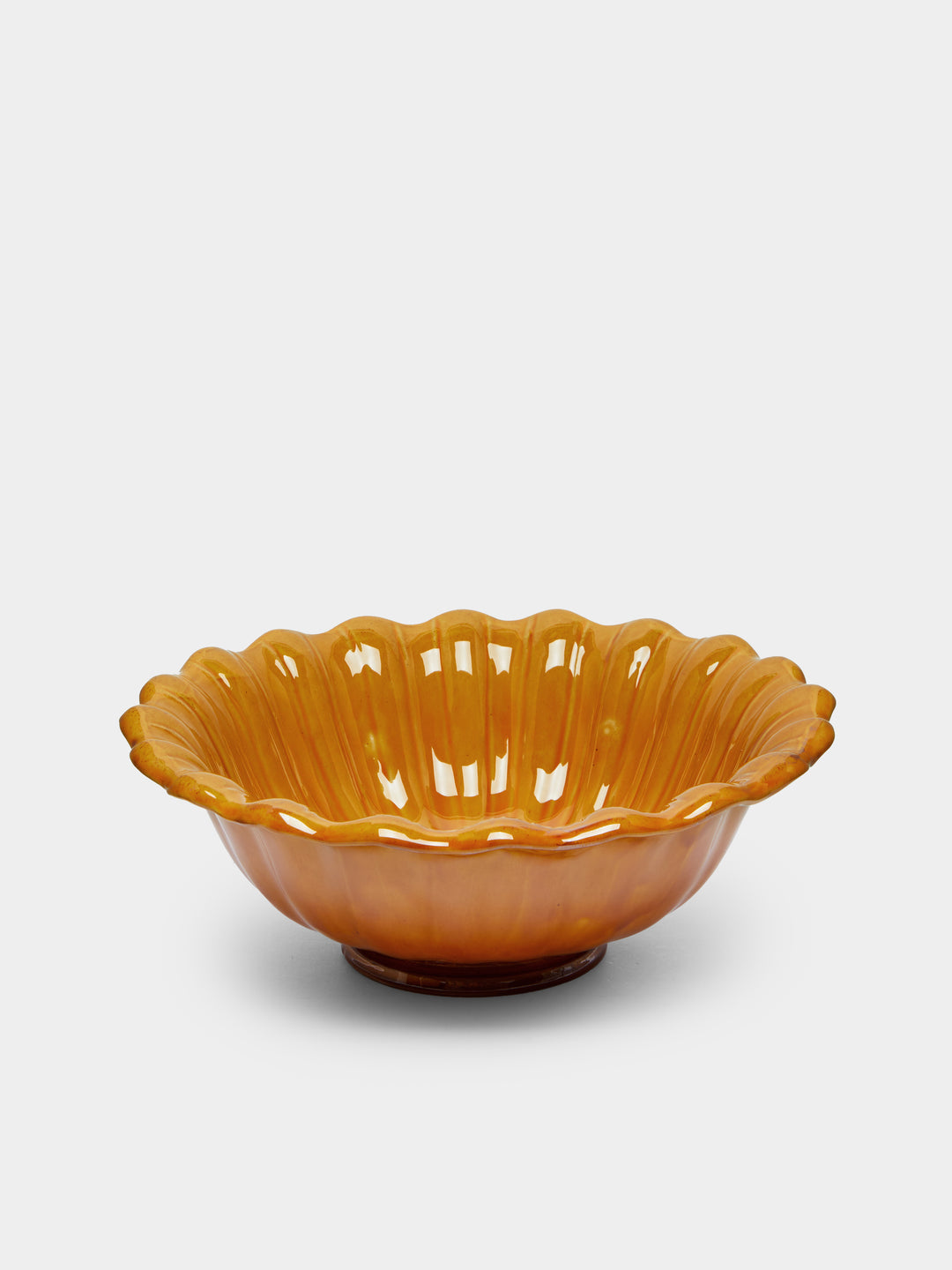 Poterie de Cliousclat Slipware Serving Bowl