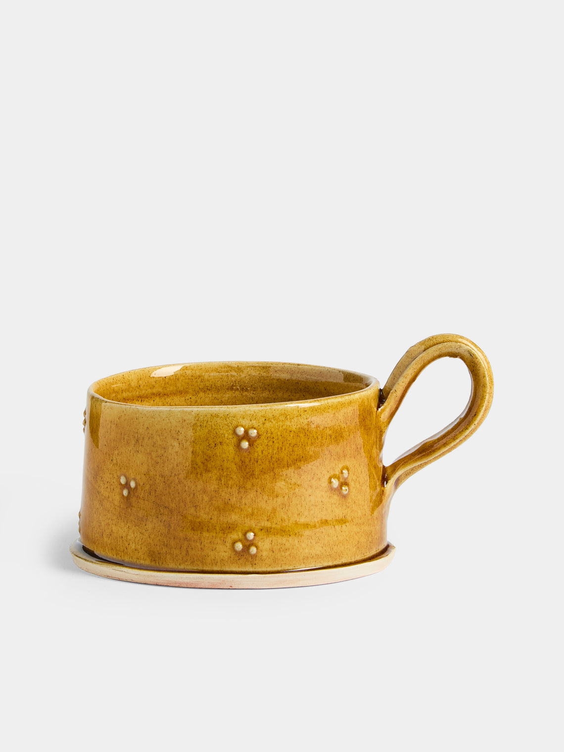 Neville Tatham - Slipware Teacups (Set of 4) - Yellow - ABASK - 