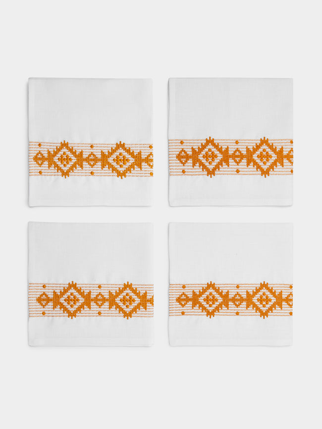 The Table Love - Folklore Embroidered Linen Napkin (Set of 4) -  - ABASK