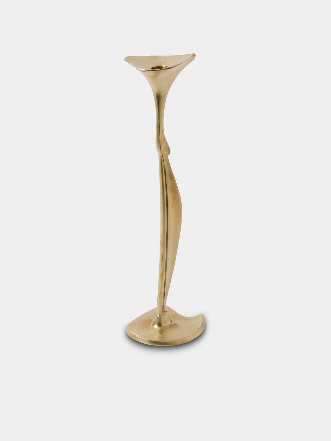 Shaha Raphael - Low Tide Fishbone Hand-Cast Brass Small Candelabra - Gold - ABASK - 