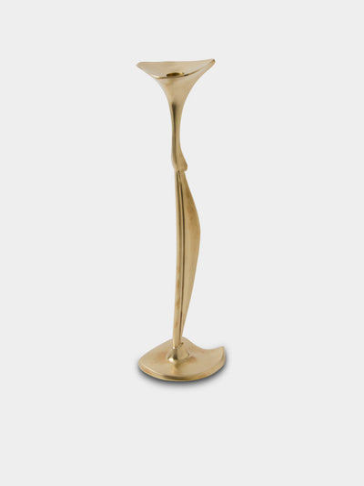 Shaha Raphael - Low Tide Fishbone Hand-Cast Brass Small Candelabra - Gold - ABASK - 