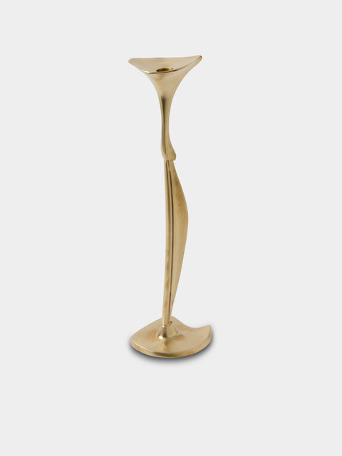 Shaha Raphael - Low Tide Fishbone Hand-Cast Brass Small Candelabra - Gold - ABASK - 