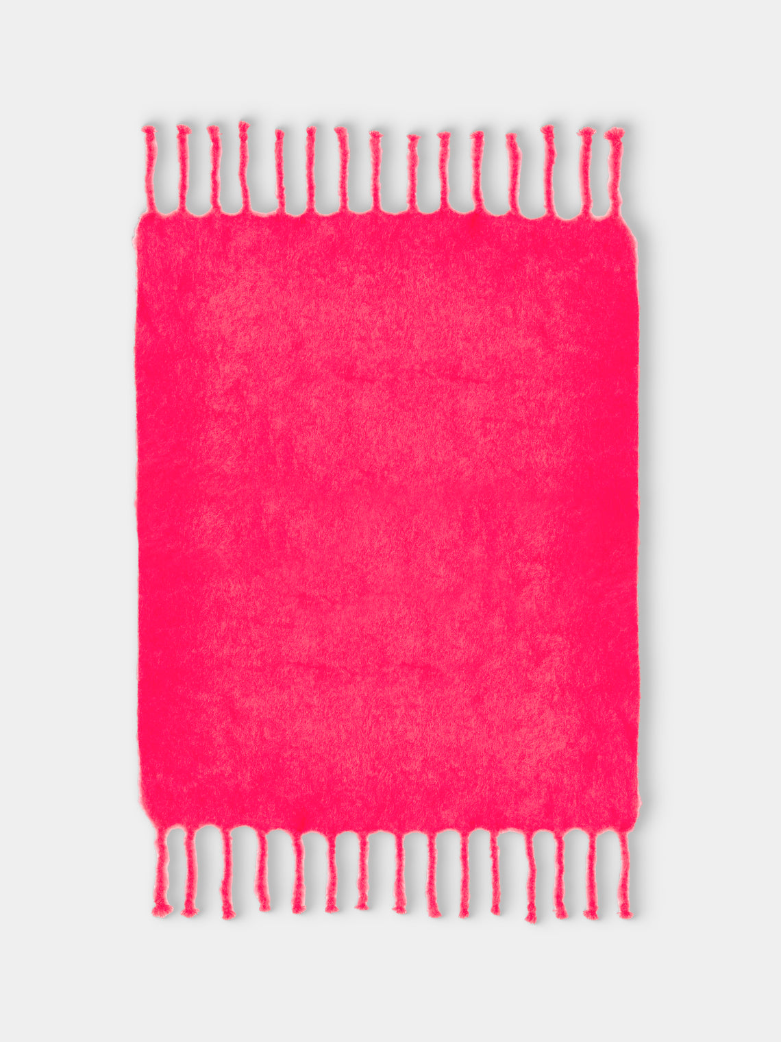 Lena Rewell - Handwoven Solid Mohair Blanket (72in/1.8m) - Pink - ABASK - 