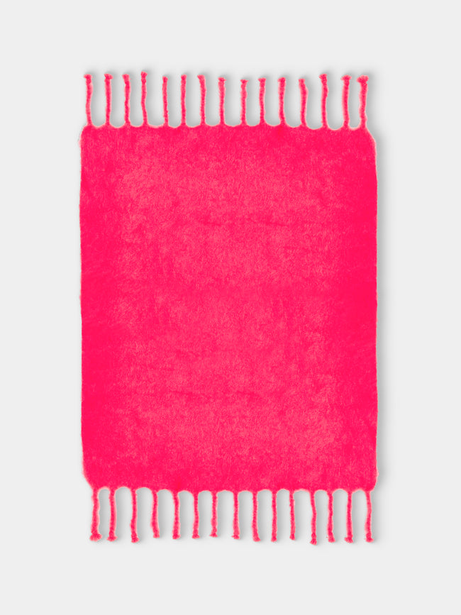 Lena Rewell - Handwoven Solid Mohair Blanket (72in/1.8m) - Pink - ABASK - 
