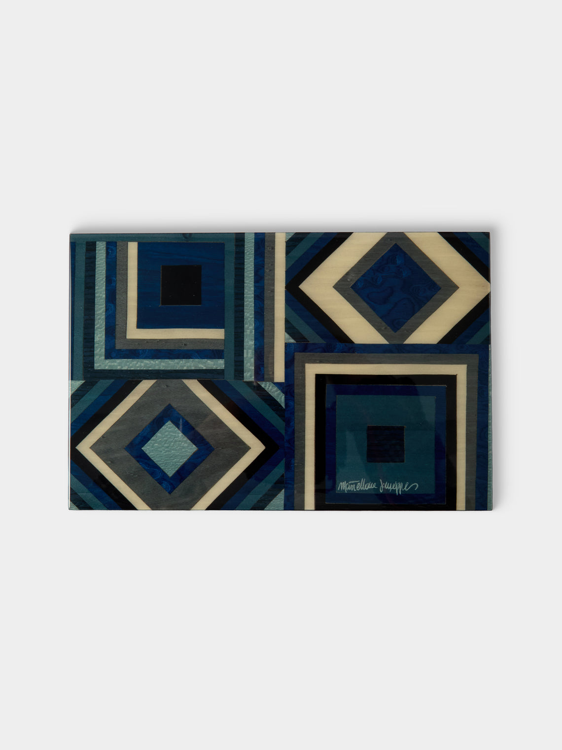 Mastellone Giuseppe - Wood Inlay Jewelry Box - Blue - ABASK