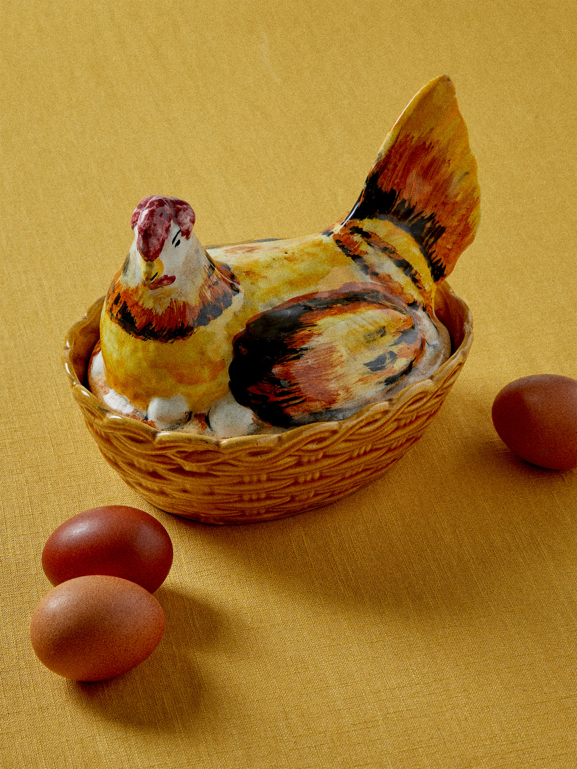 Antique and Vintage - 1940s Ceramic Chicken Dish - Multiple - ABASK