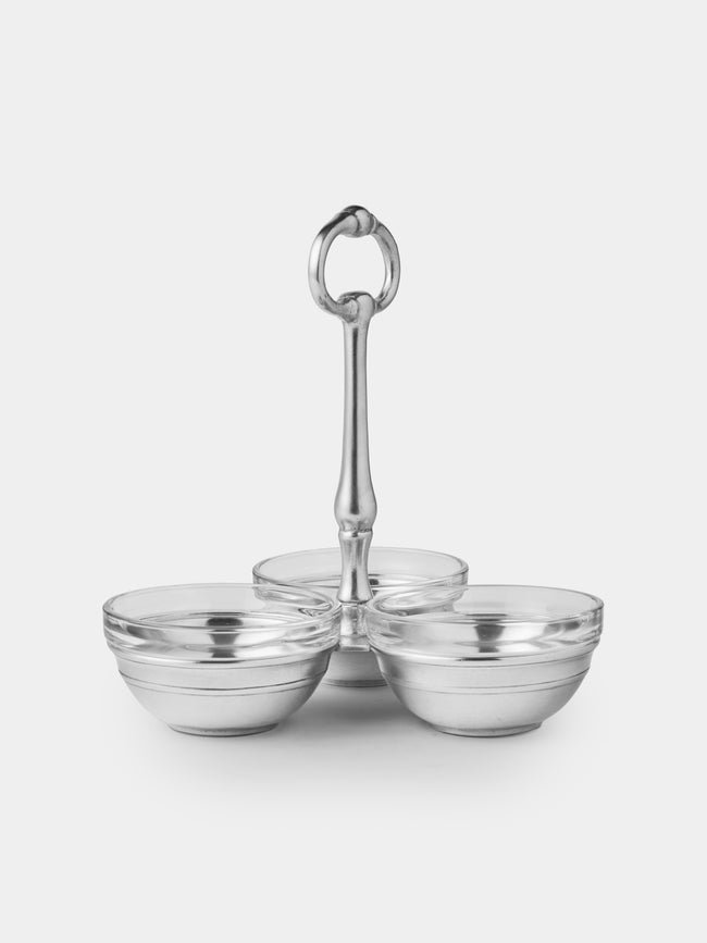 Cosi Tabellini - Osteria Pewter Condiment Holder - Silver - ABASK - 