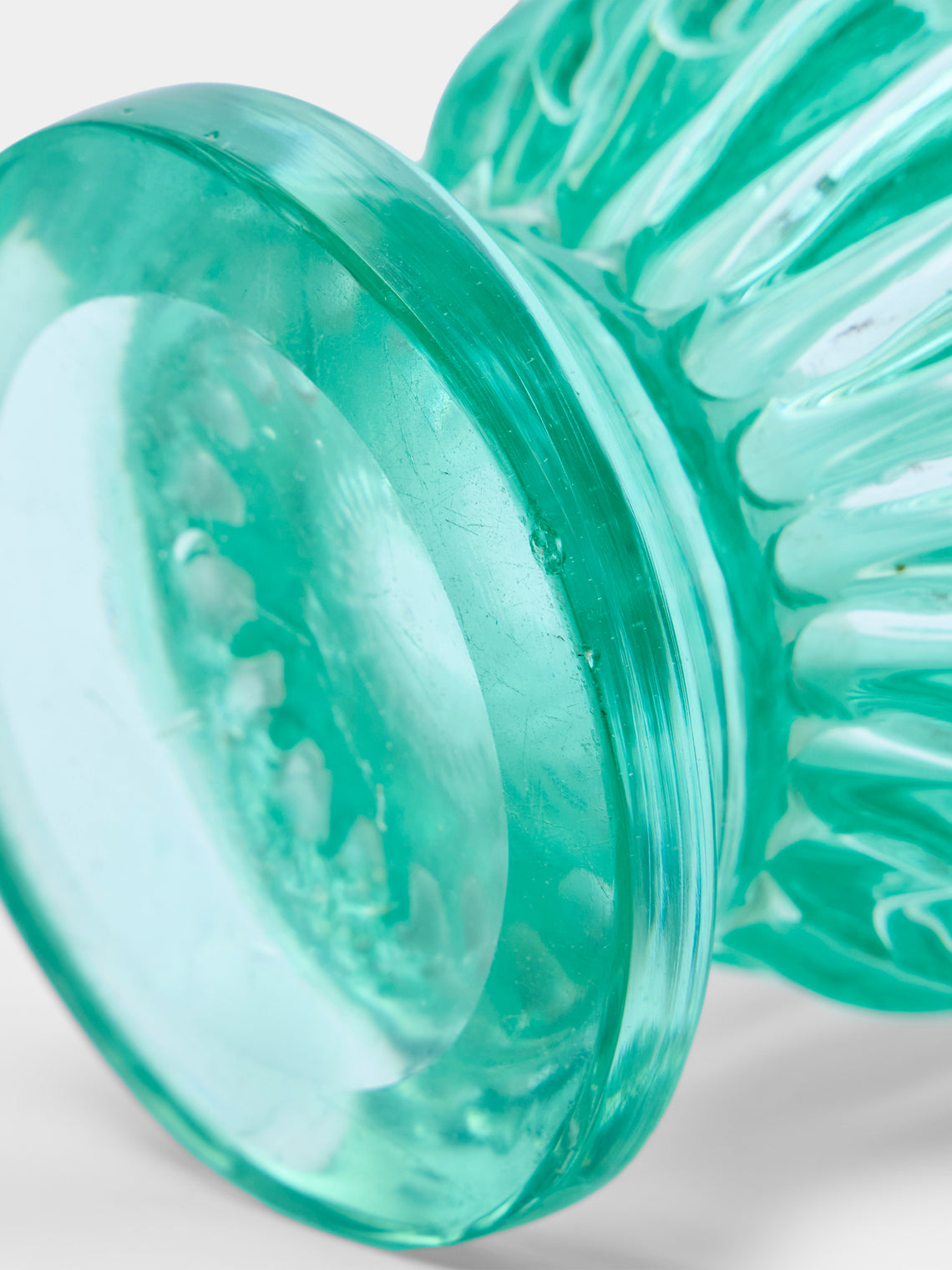 Antique and Vintage - 1942 Flavio Poli for Seguso Vetri d’Arte Murano Glass  Vase (11in/28cm) - Green - ABASK