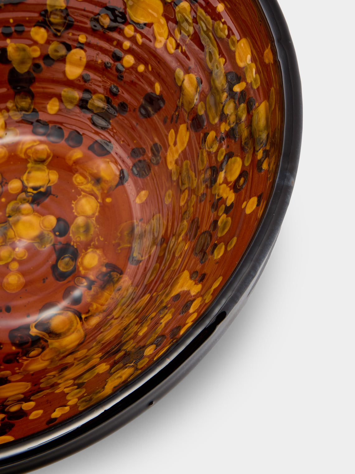 Poterie de Cliousclat - Hand-Speckled Slipware Mixing Bowl - Brown - ABASK