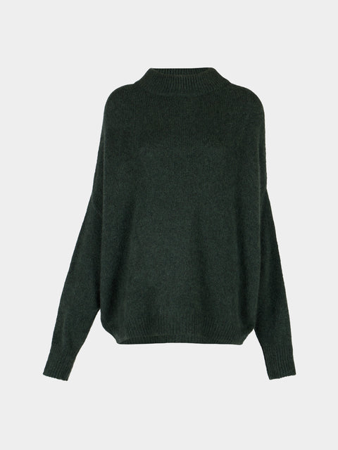 Dusan - Cashmere Crew-Neck Kimono-Sleeve Sweater | One Size - Green - ABASK - 