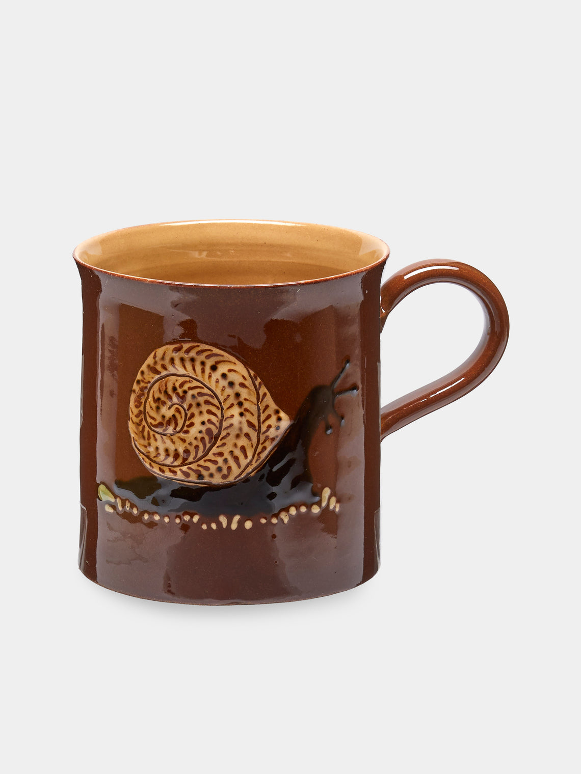 Poterie d’Évires - Animals Hand-Painted Ceramic Mugs (Set of 6) - Light brown - ABASK