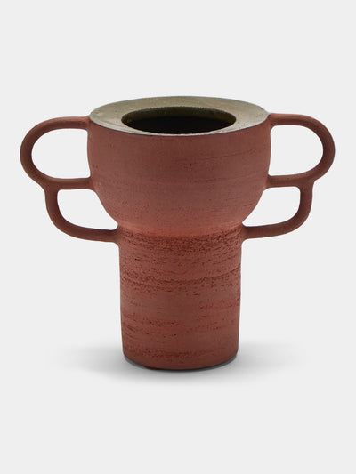 Andrea Tsang - Vessel 014 Stoneware Vase (9.5in/24cm) - Brown - ABASK - 