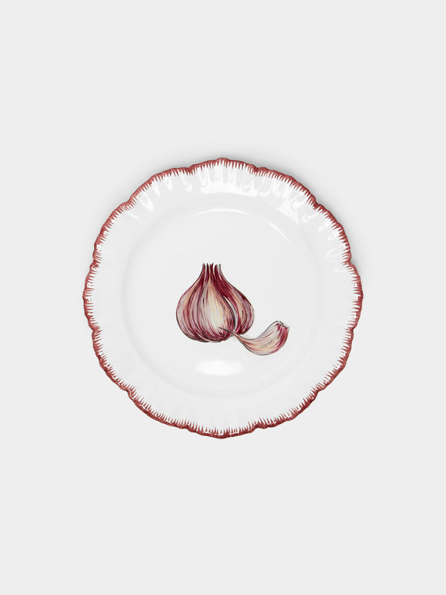Atelier Soleil - Vegetable Garden Garlic Hand-Painted Ceramic Side Plate -  - ABASK - 
