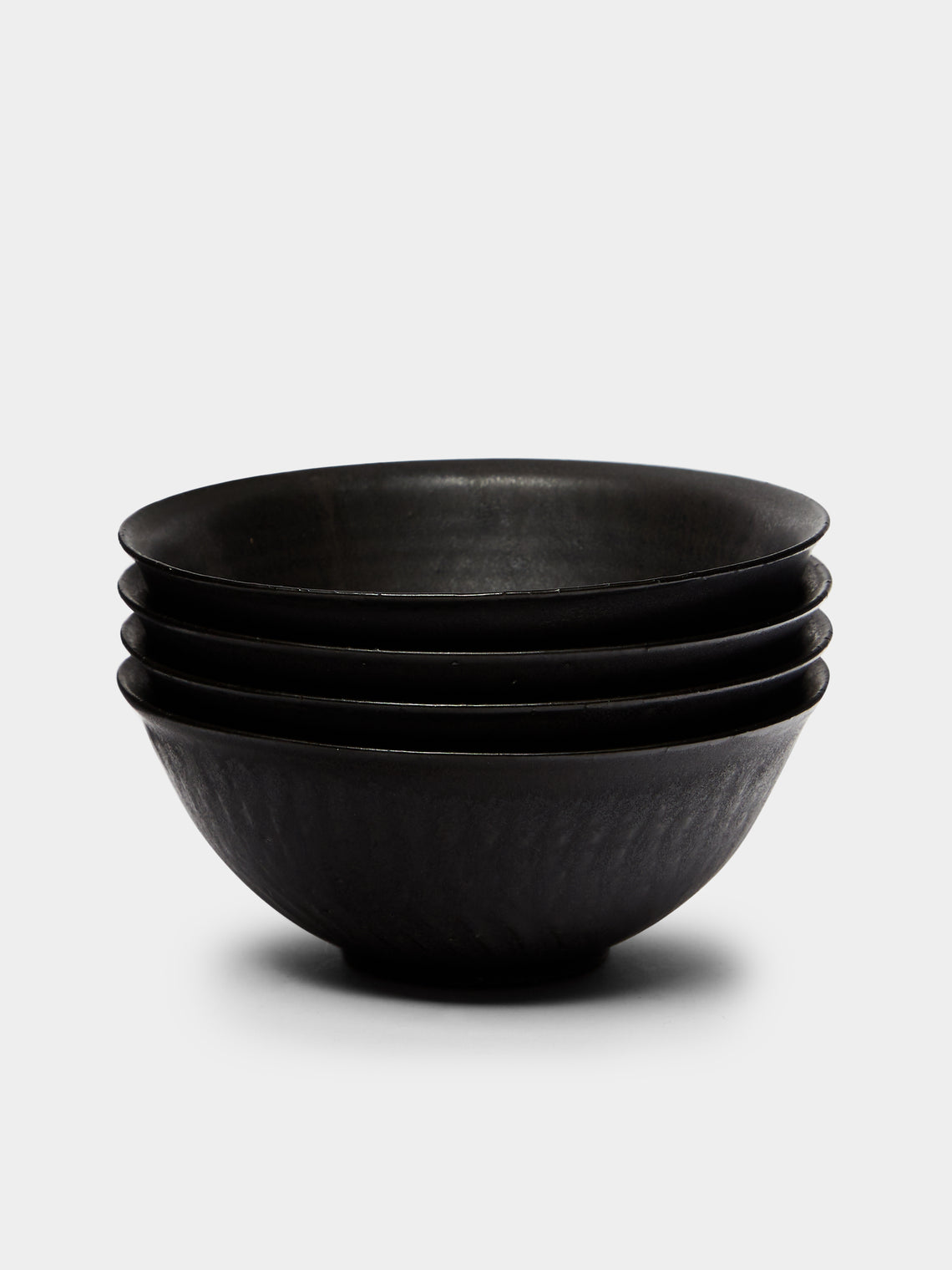 Lee Song-am - Black Clay Bowls (Set of 4) -  - ABASK