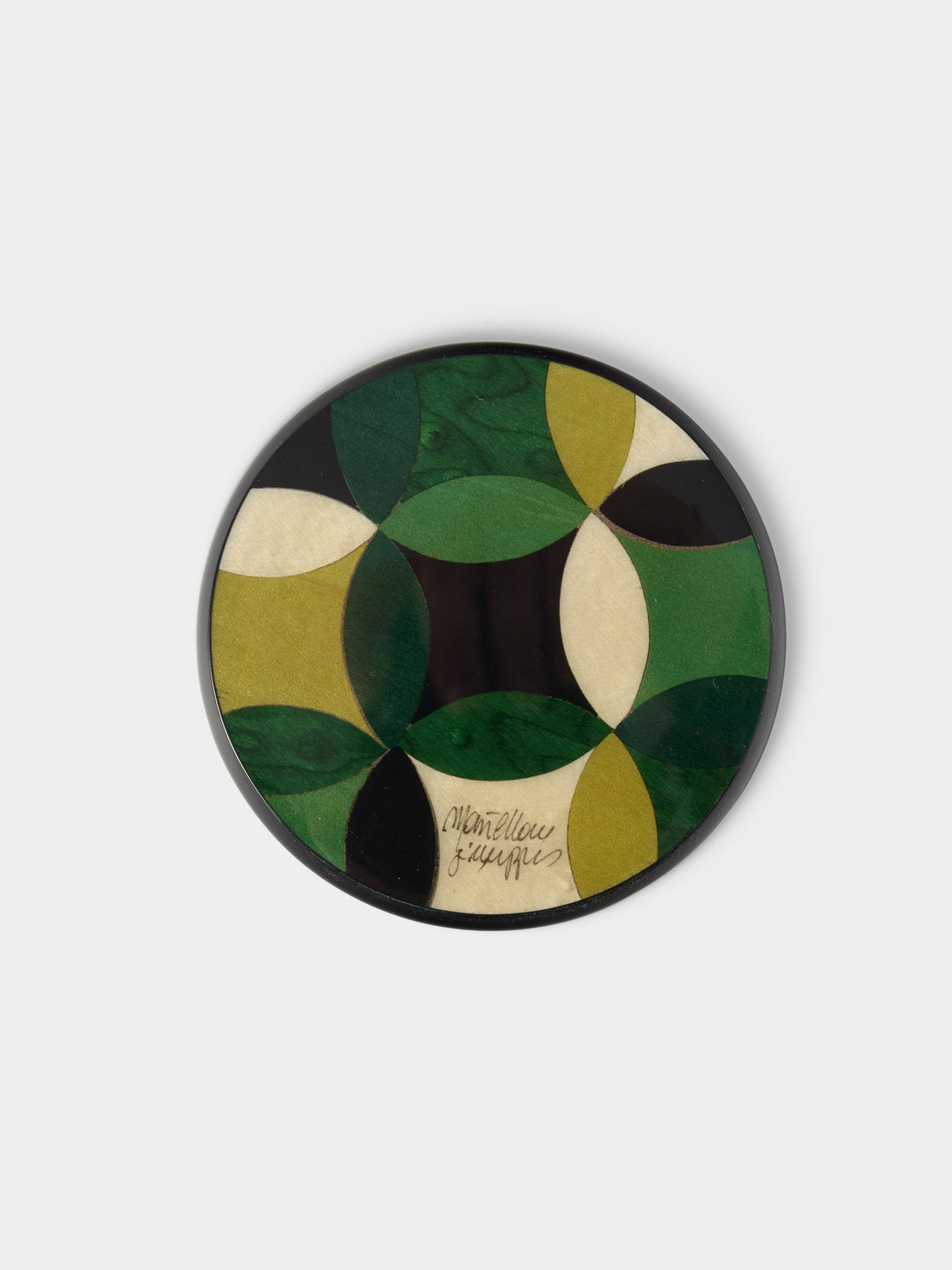Mastellone Giuseppe - Wood Inlay Coasters (Set of 6) - Green - ABASK
