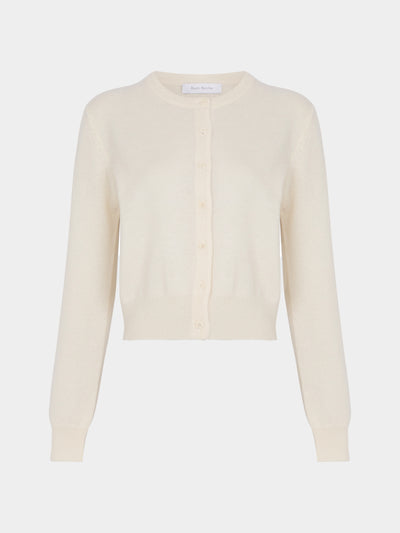Ryan Roche - Cashmere Cropped Crew-Neck Cardigan -  - ABASK - 