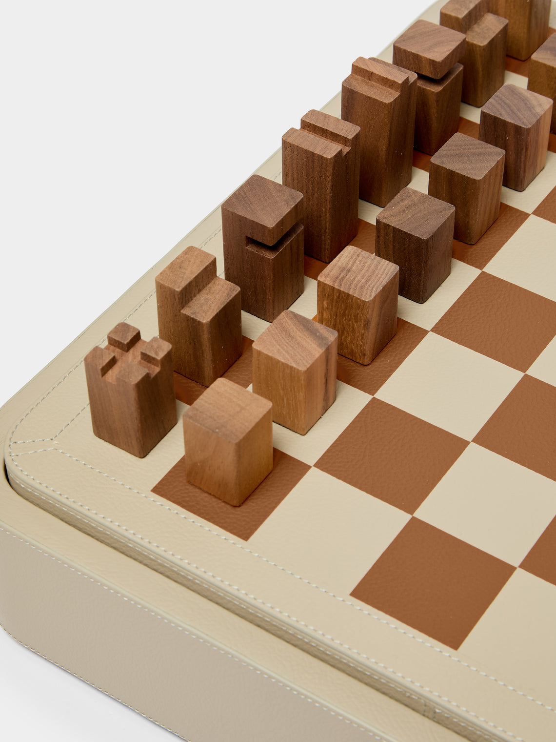 Giobagnara x Poltrona Frau - Leather Triple Checkers, Chess and Dominoes Compendium - Tan - ABASK