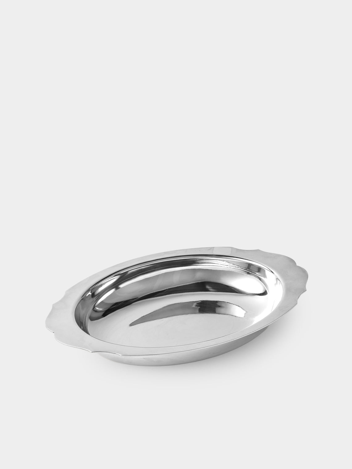 Antique and Vintage - Mid-Century Silver-Plated Oval Platter - Silver - ABASK