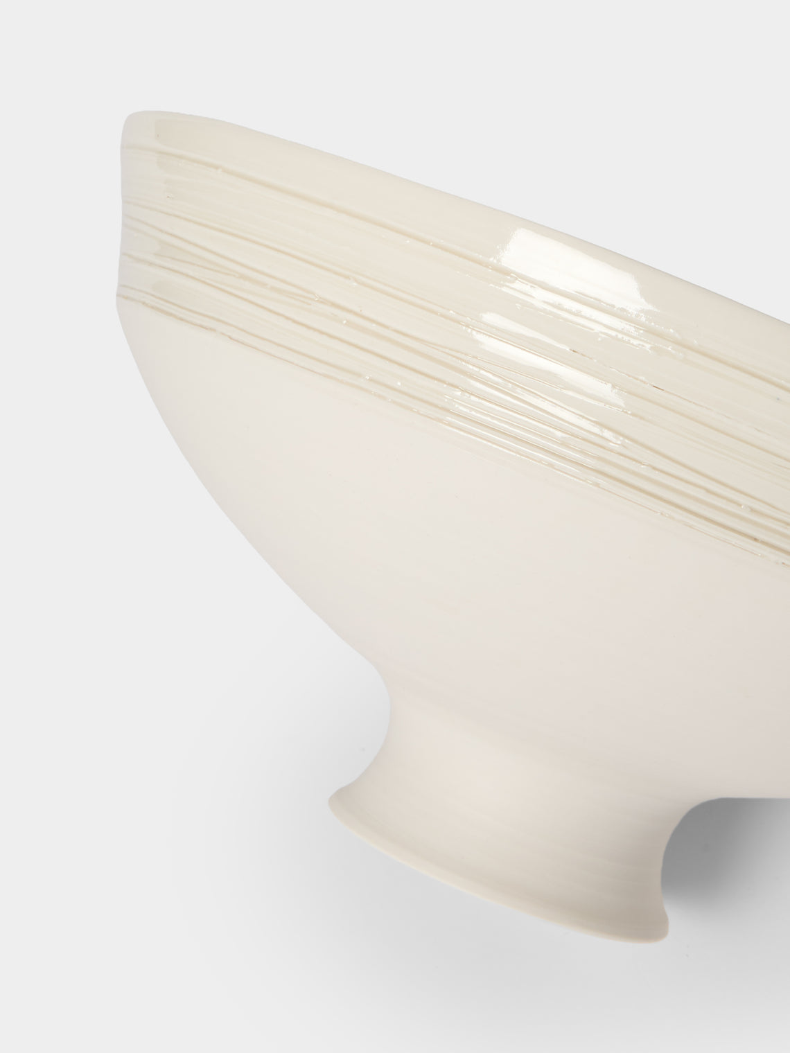Johanne Coker - No. 2 Hand-Thrown Porcelain Bowl - White - ABASK