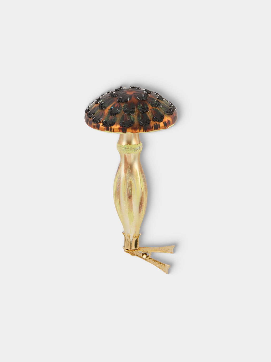 ABASK Decorations - Psychedelic Mushrooms Hand-Blown Glass Clip-On Tree Decorations (Set of 8) - Multiple - ABASK