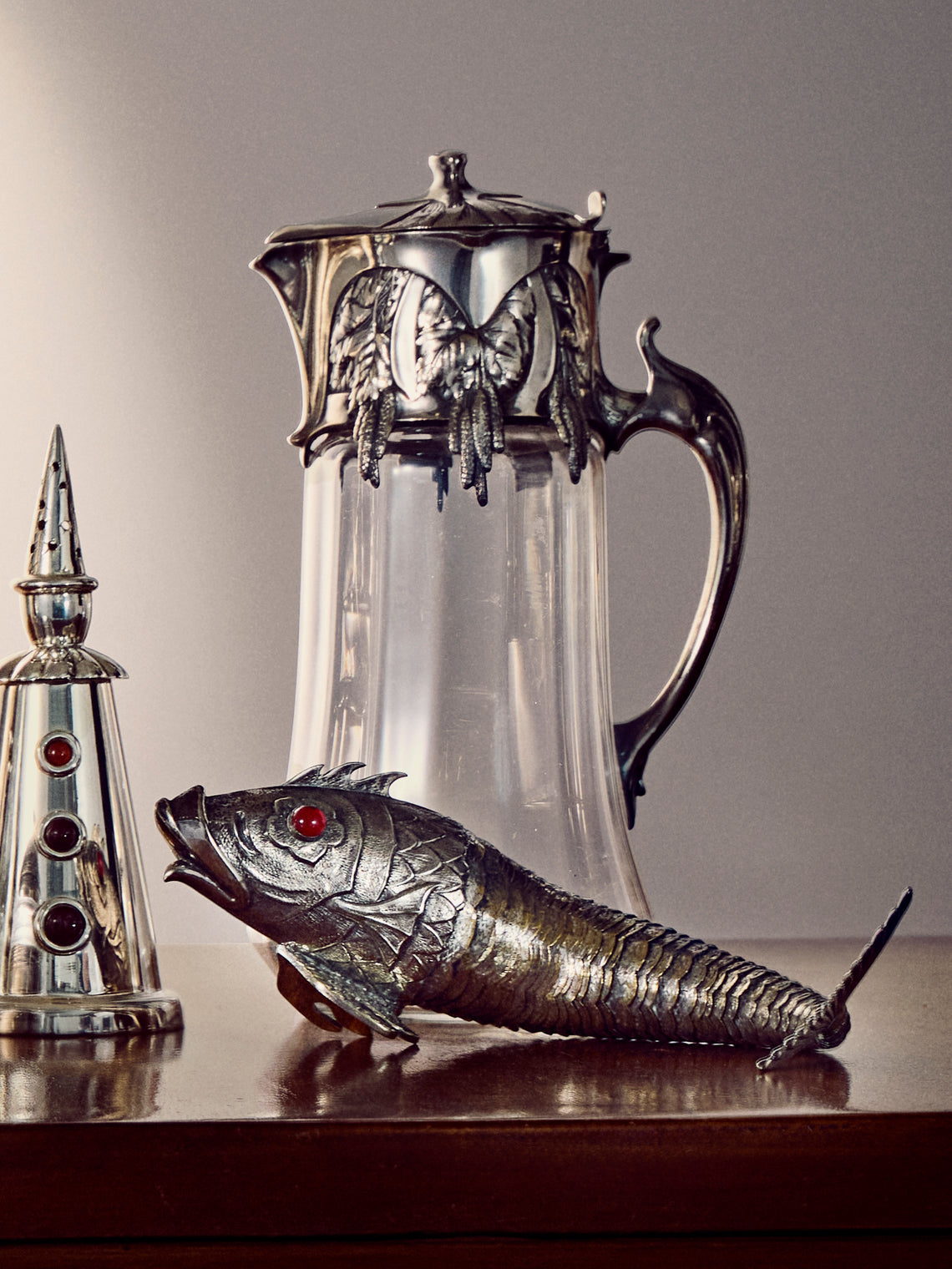 Antique and Vintage - 1960s Sterling Silver Articulating Fish - Silver - ABASK