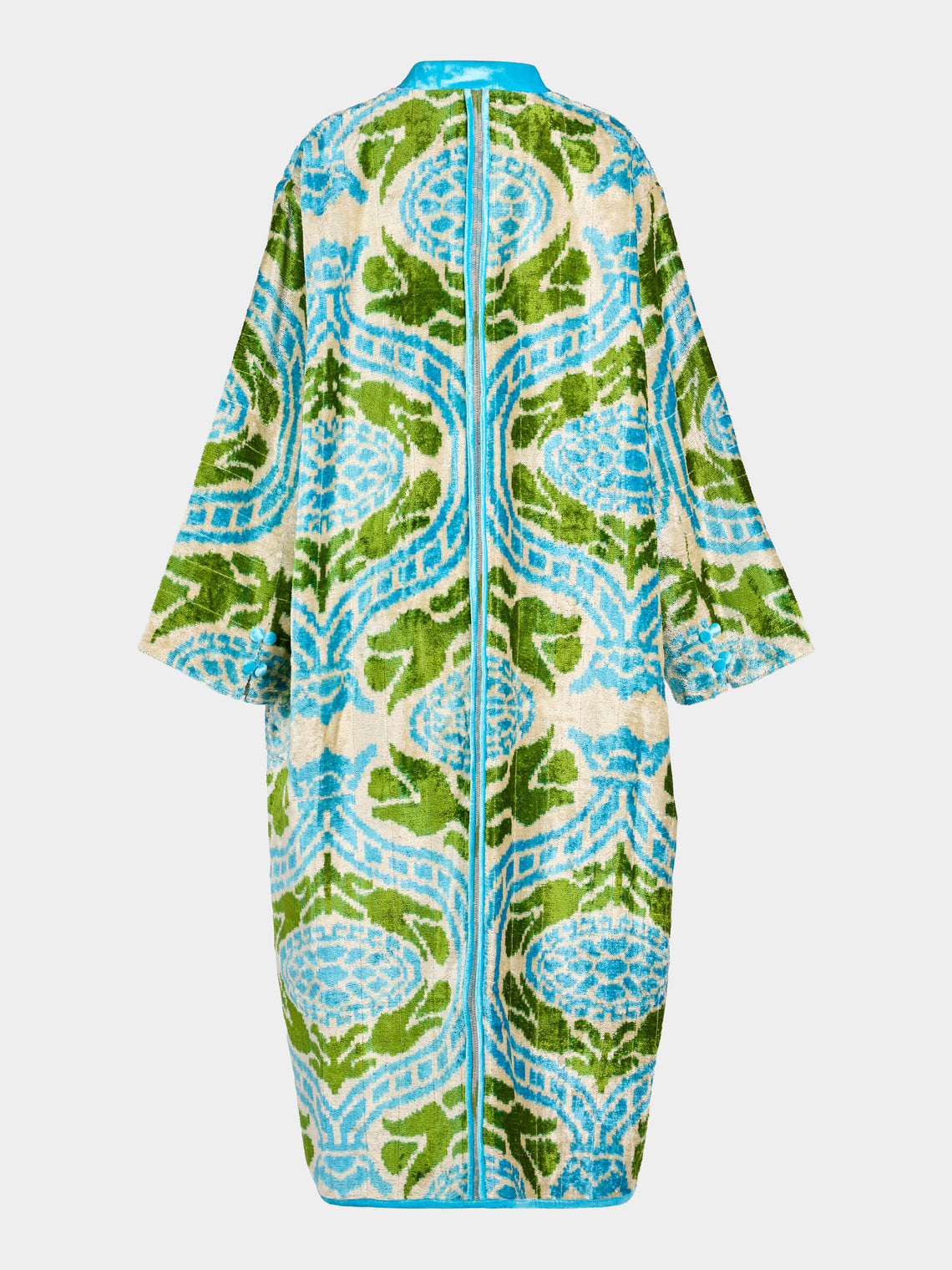 Nazzy Beglari - Hand-Loomed Ikat Velvet Reversible Robe | One Size - Multiple - ABASK