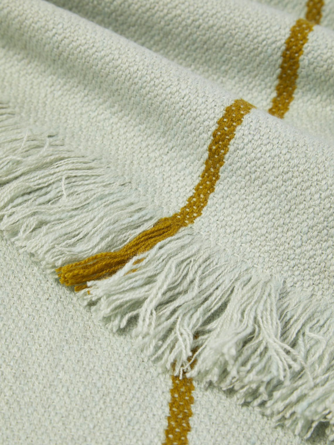 Otherways - 3 Lines Handwoven Yak Blanket (79in/2m) - Green - ABASK