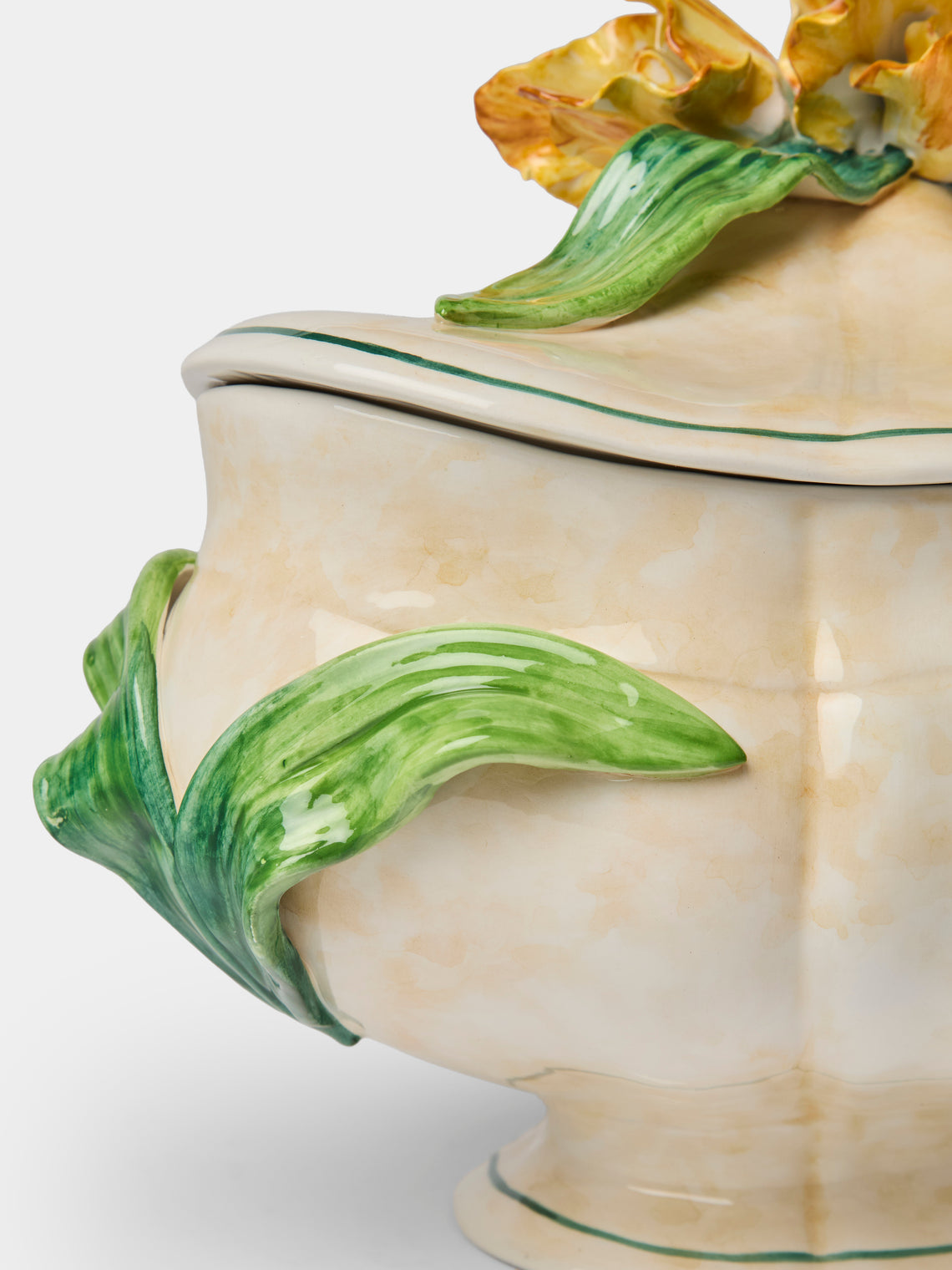 Fioravola - Tulips Hand-Painted Ceramic Tureen - White - ABASK