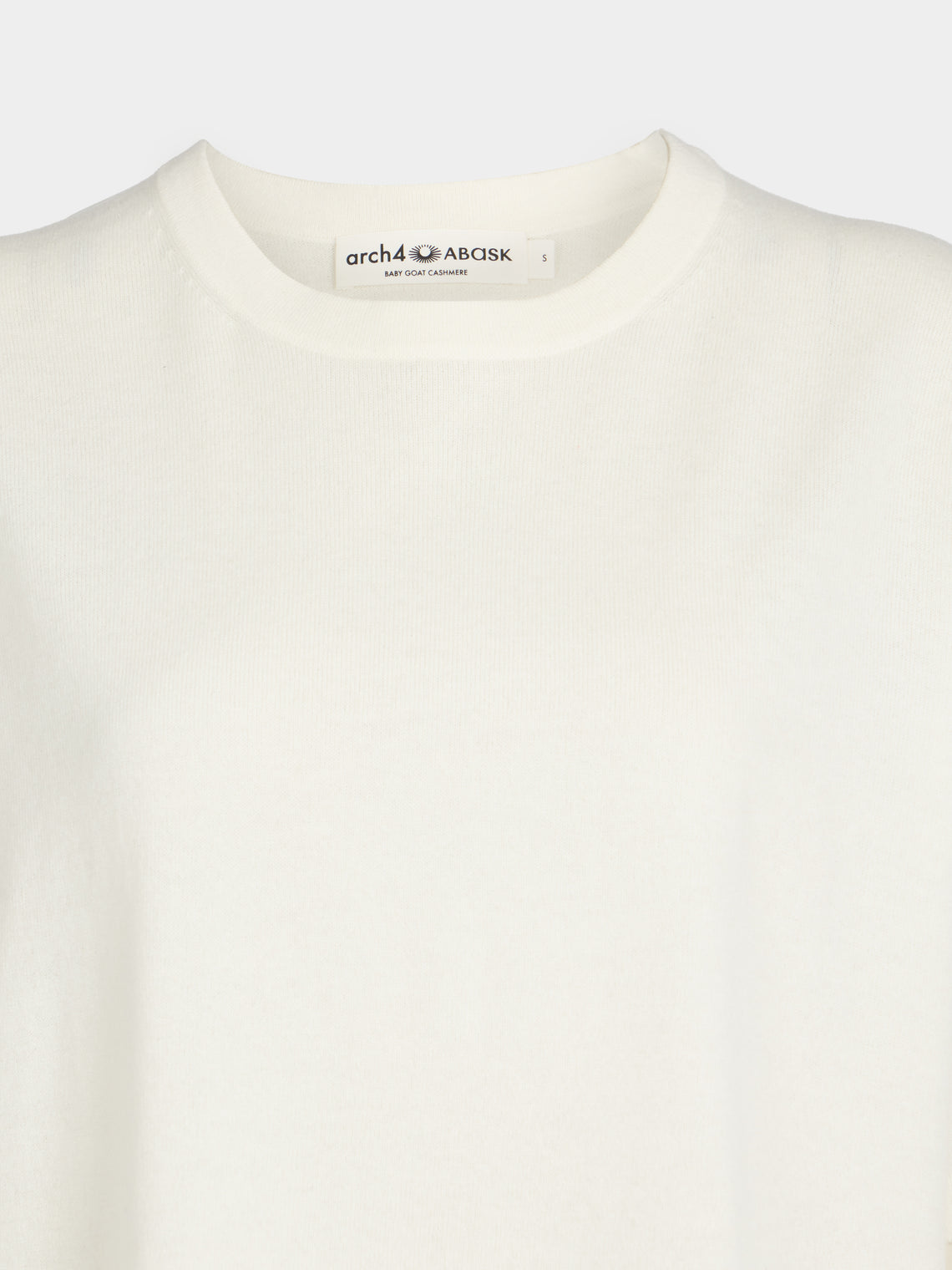Arch4 - Golden Baby Goat Cashmere Oversized T-Shirt | Size: S - Cream - ABASK