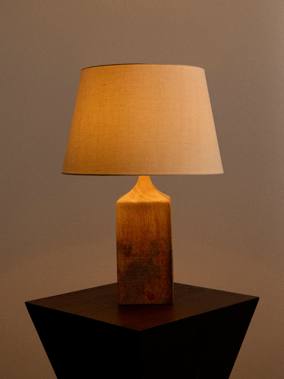 Jamie Gaunt Designs - No. 8 Block Natural Oak Table Lamp - Natural - ABASK