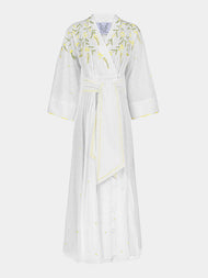 Thierry Colson - The Almudena Cotton Long Dress - White - ABASK - 