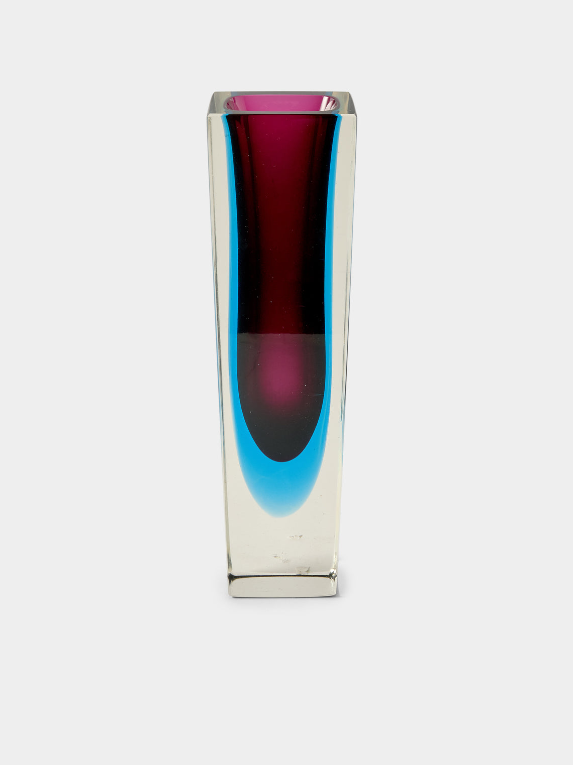 Antique and Vintage - 1970s Sommerso Murano Glass Bud Vase (12in/30cm) - Burgundy - ABASK - 