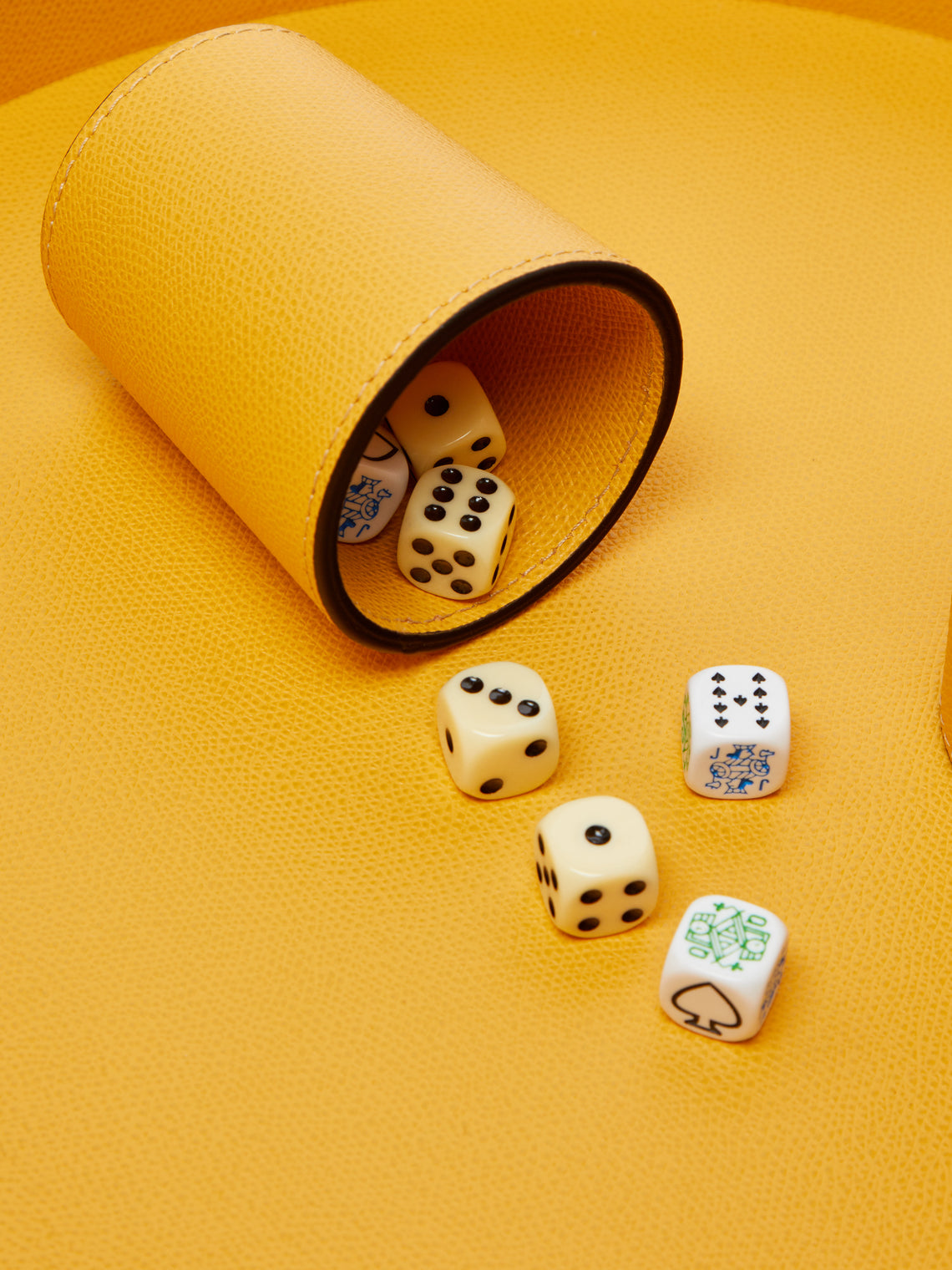 Giobagnara - Arena Leather Dice Set - Yellow - ABASK