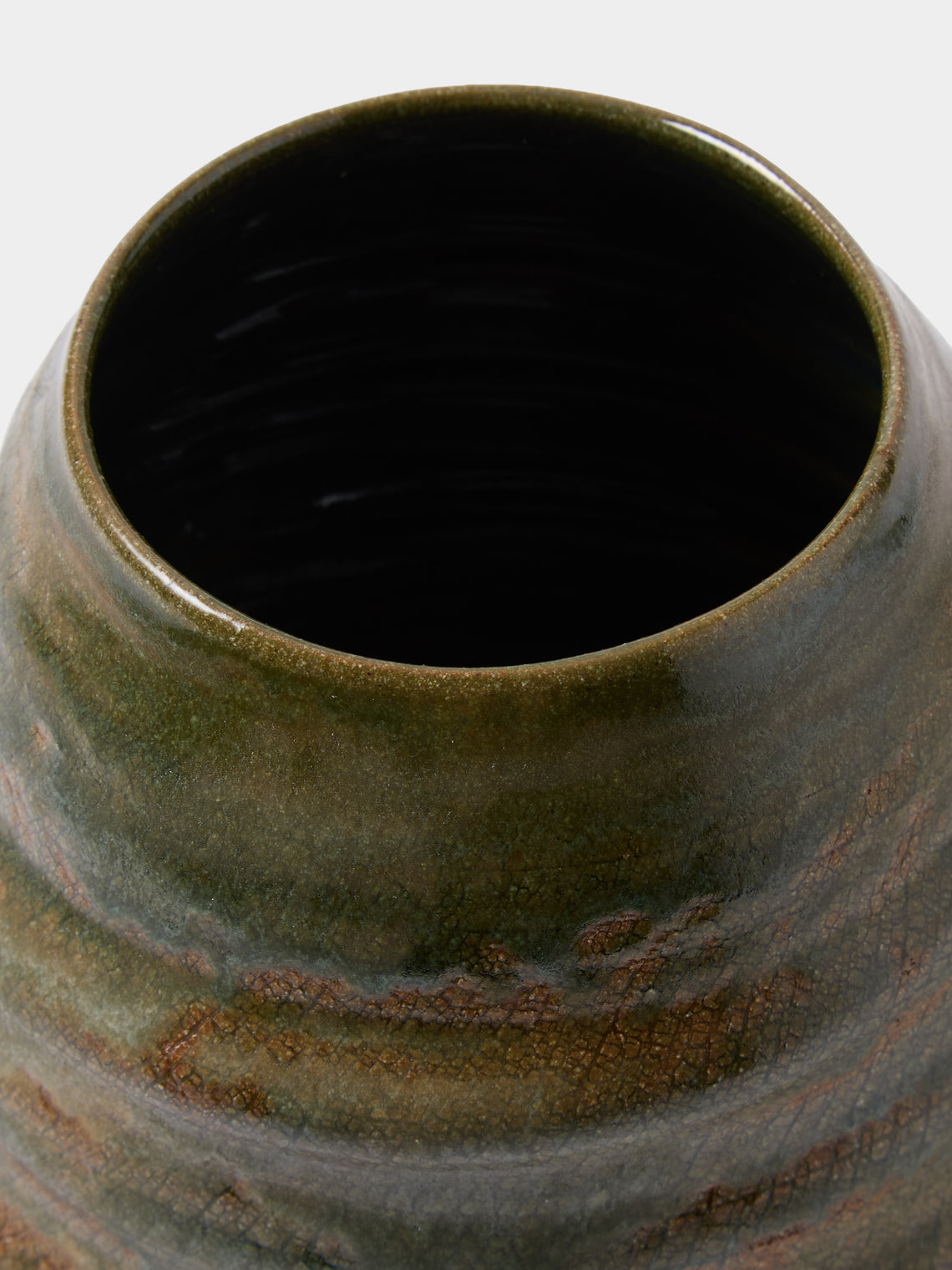 Peter Speliopoulos Projects - Hand-Thrown Stoneware Vase (8in/20.5cm) - Brown - ABASK