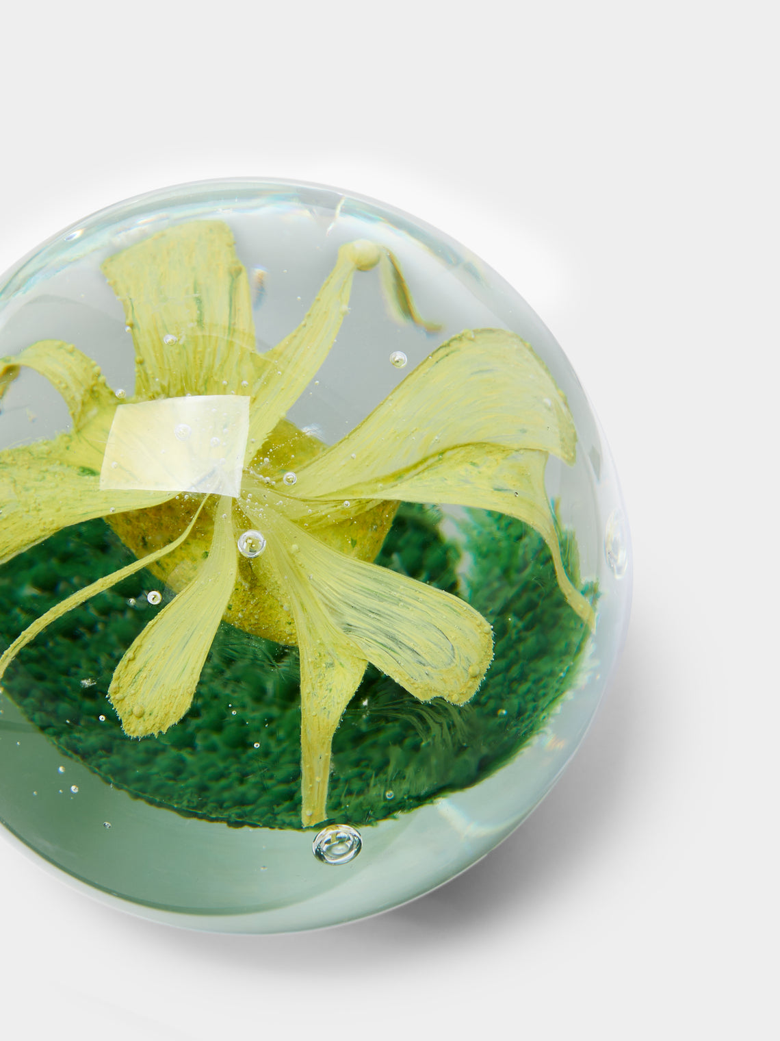 Antique and Vintage - Mid-Century Flower Murano Glass Paperweight -  - ABASK