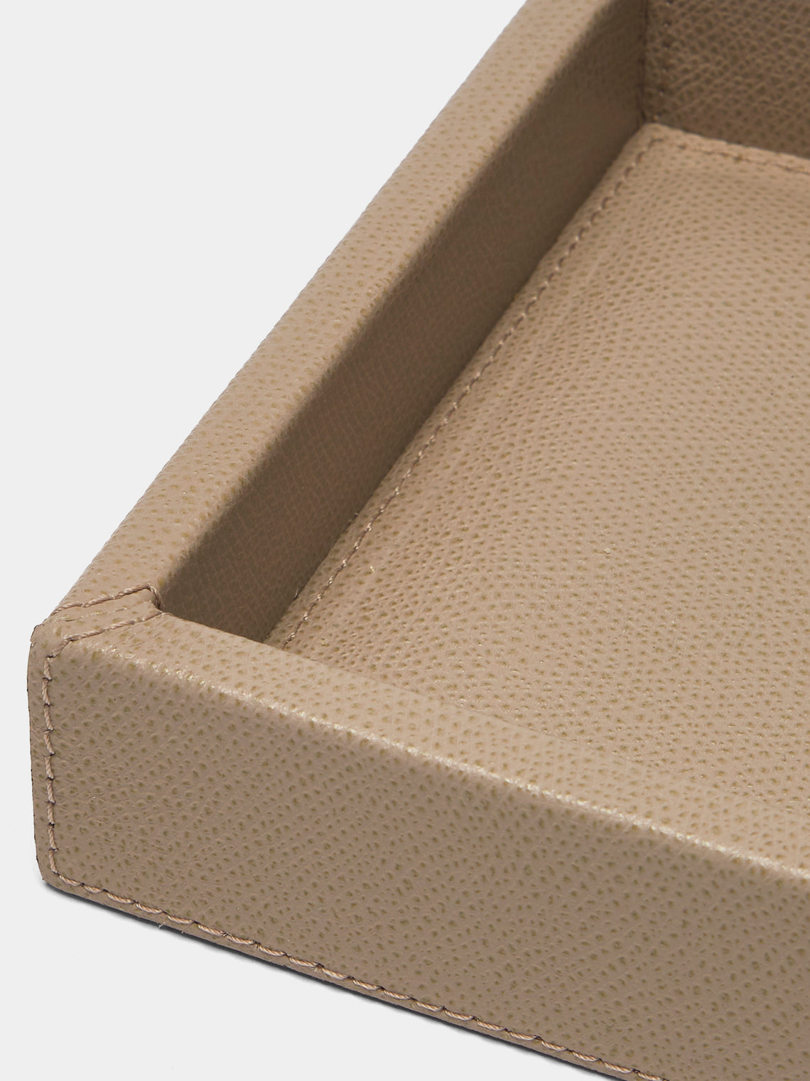 Giobagnara - Soft Leather Valet Tray (8in/20cm) - Beige - ABASK