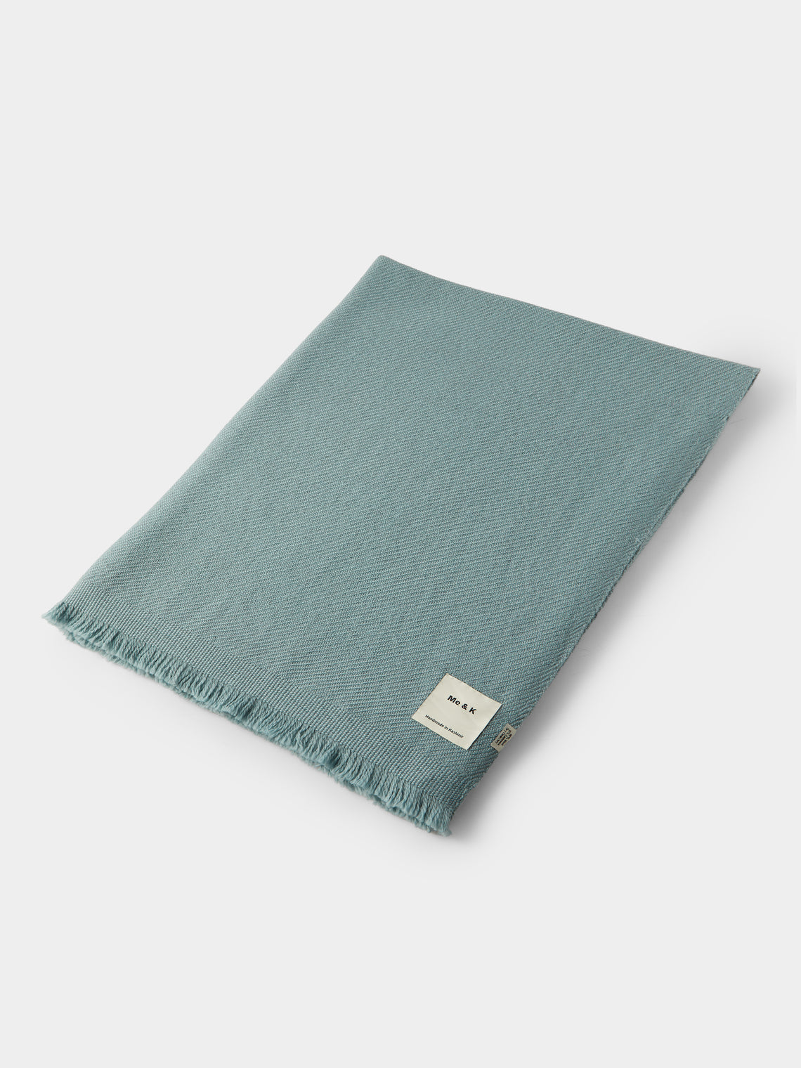 Me & K - Merino Wool and Cashmere King-Size Blanket (106in/2.7m) - Blue - ABASK
