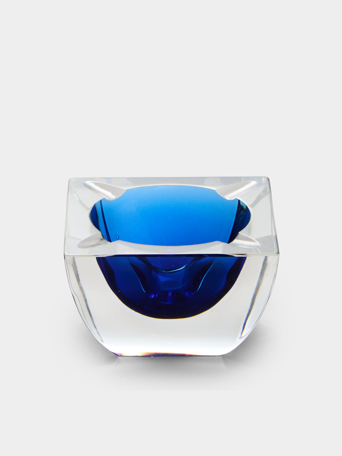 Antique and Vintage - 1970s Murano Glass Ashtray - Blue - ABASK - 