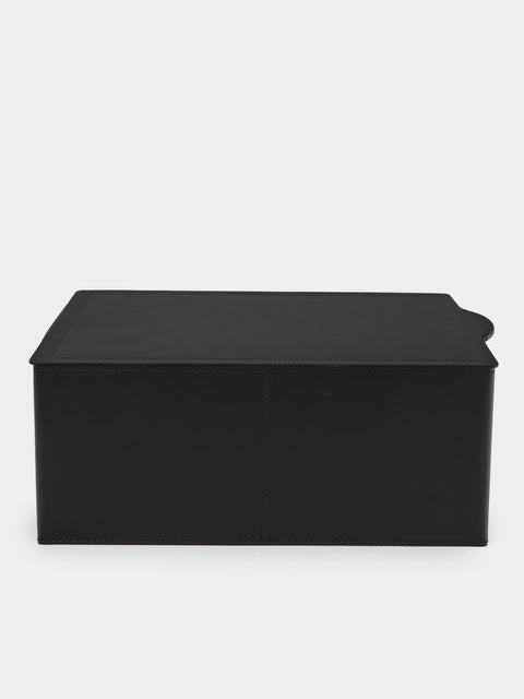 RUDI - Sciuscià Leather Shoe Box - Black - ABASK - 