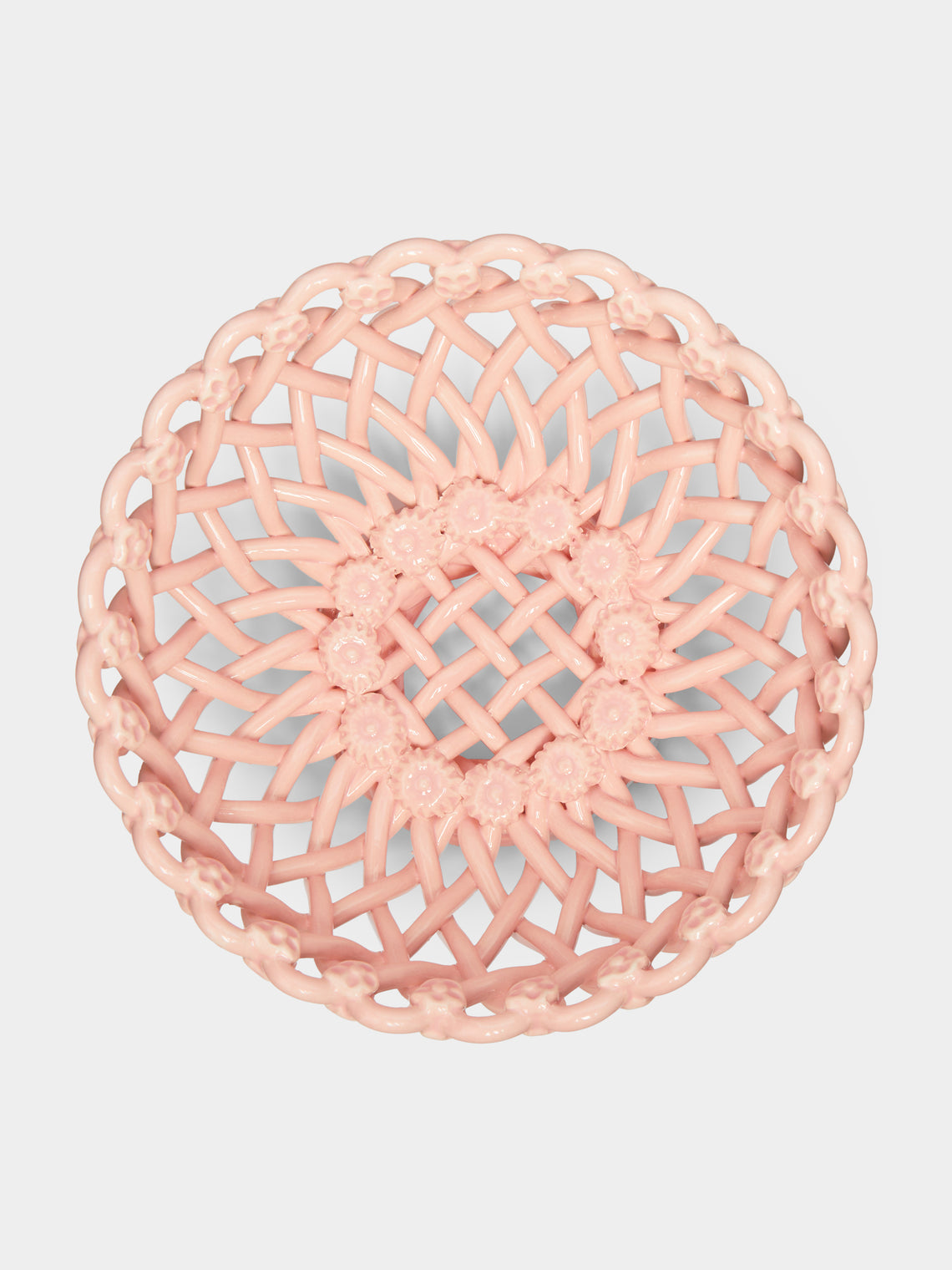 Maison Pichon Uzès - Hand-Glazed Ceramic Braided Serving Bowl -  - ABASK