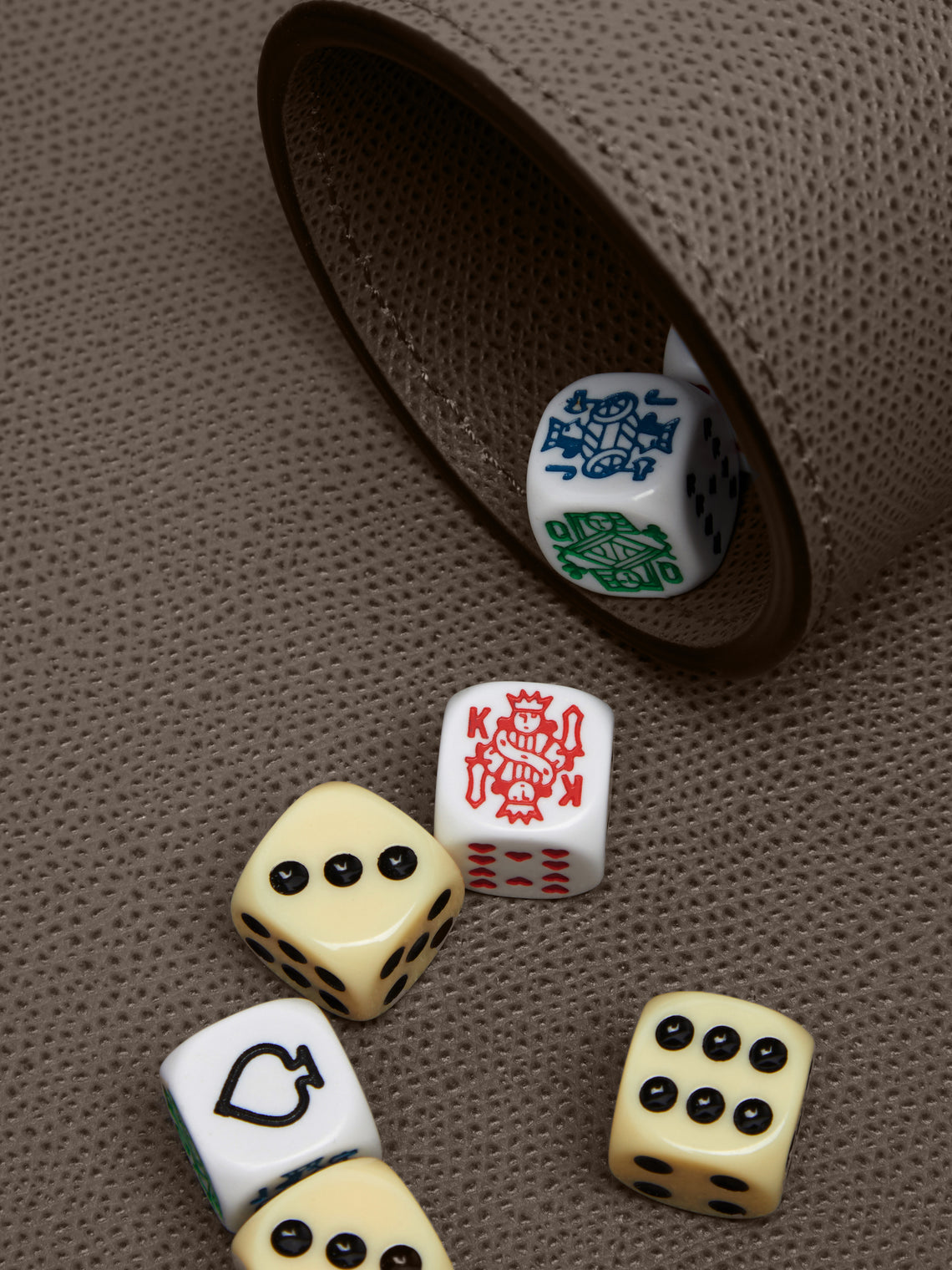 Giobagnara - Arena Leather Dice Set - Gray - ABASK