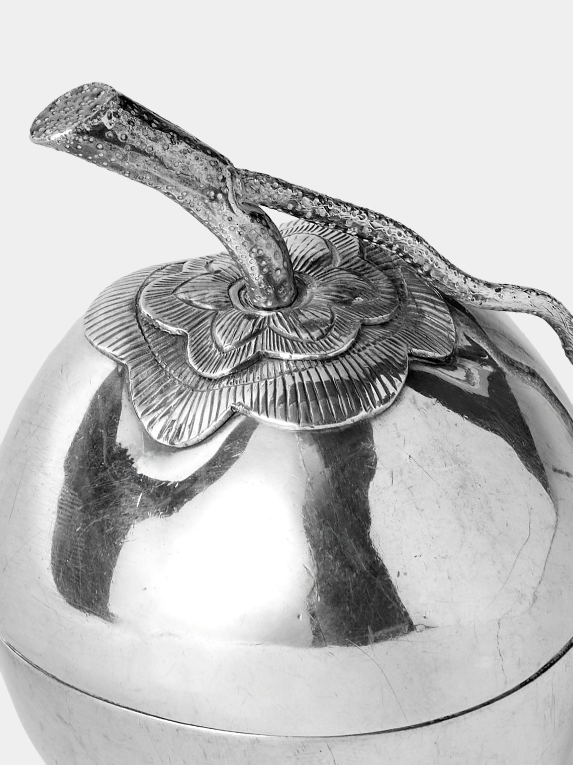 Antique and Vintage - 1900s Solid Silver Apple Beetle Box - Silver - ABASK