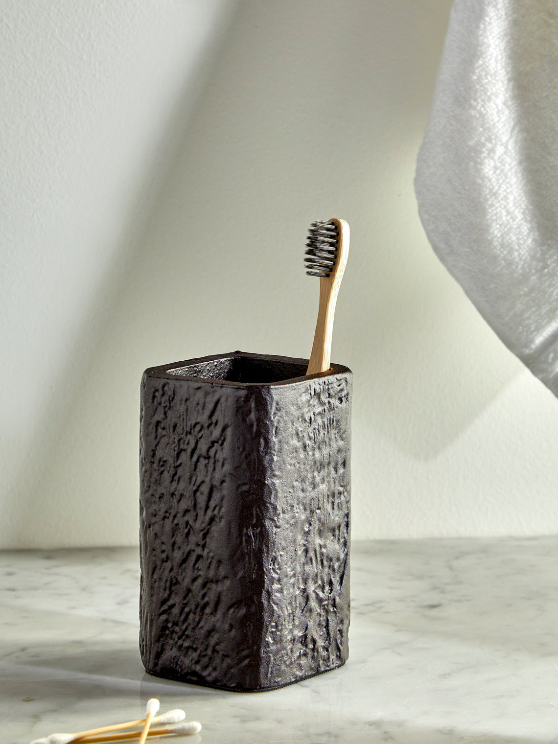 Giobagnara - Riace Imperfect Bronze Toothbrush Holder - Black - ABASK